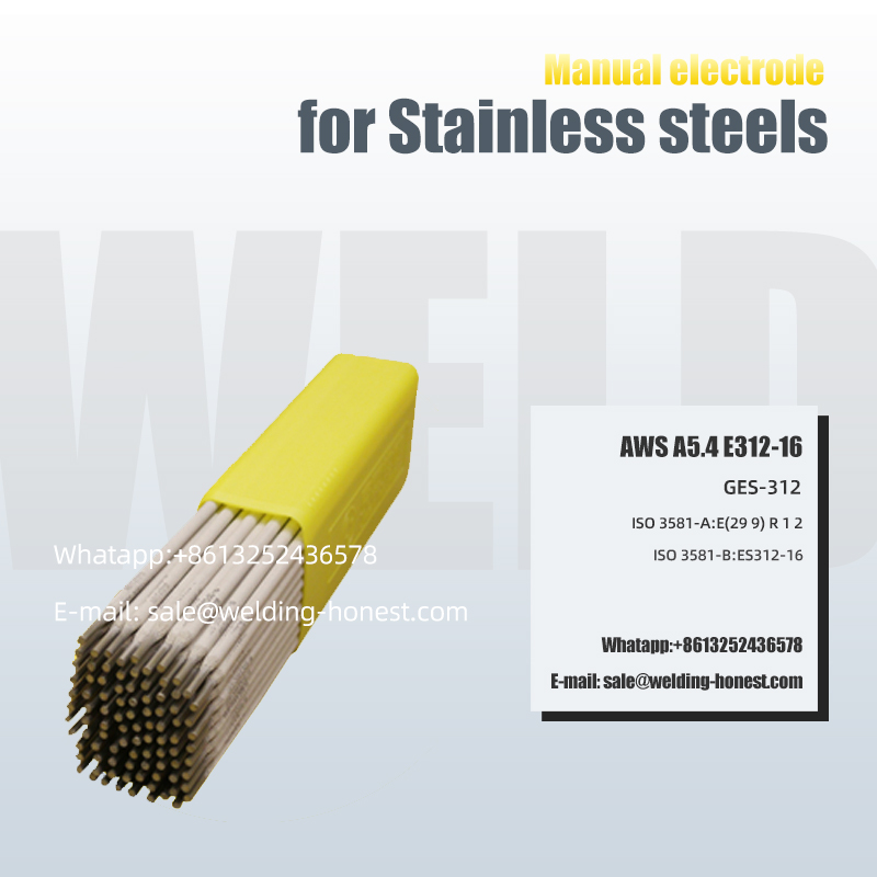 Stainless steels Manual electrode E312-16 Seal makings