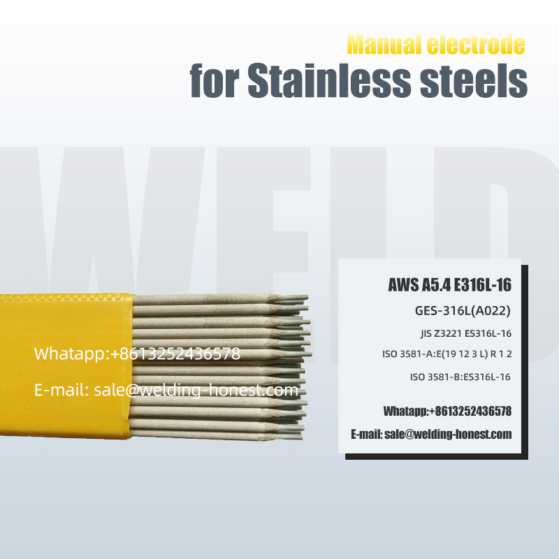 Stainless Steels Manwal Electrode E316L-16 coil tal-wajer tal-iwweldjar tal-vapur tal-merkanzija