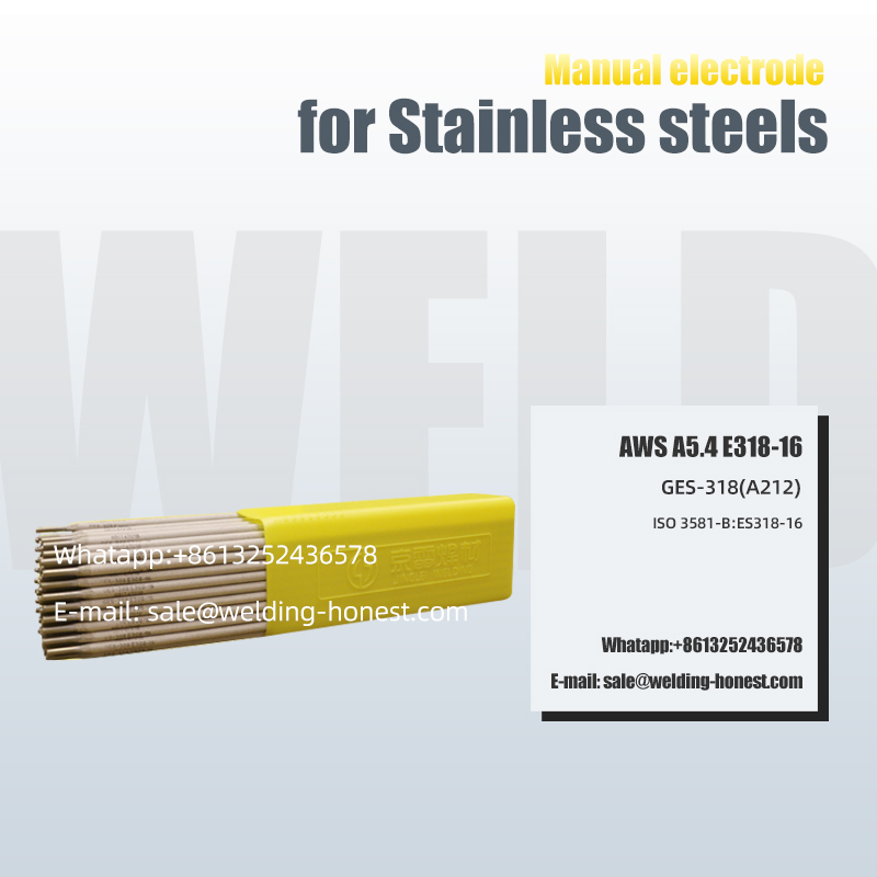 Stainless Steels Manual Electrode E318-16 ore boat weld