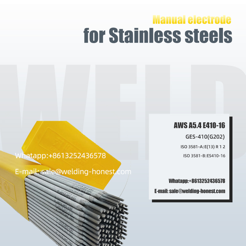 Leabhar-làimhe Steels stainless Electrode E410-16 àrd-ùrlar drileadh leth-uisge a ’tàthadh coil uèir