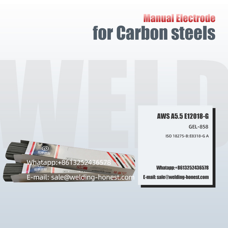 Electrodo manual de aceiros de alto carbono E12018-G Soldadura FPSO offshore