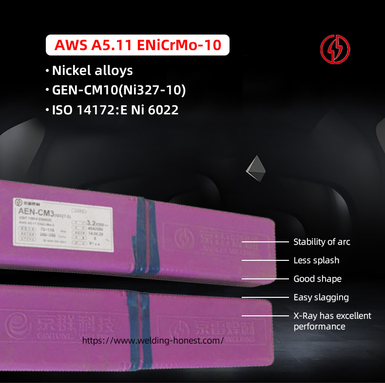 Nickel alloys Manual electrode ENiCrMo-10 weld fabrication data