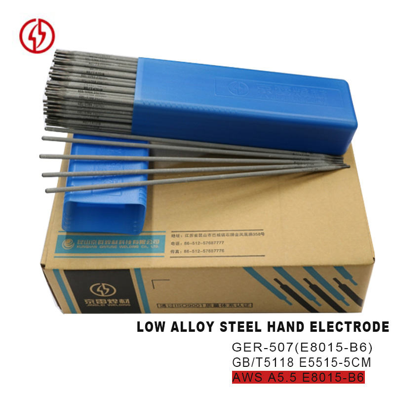 AWS 8015-B6 Polayên kêm-alloy Manual Elektrod Welding çêkirina