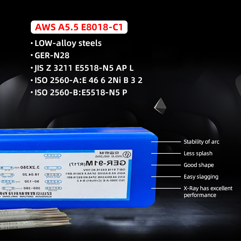 、Acers de baix aliatge Fabricació de soldadura amb elèctrode manual E8018-C1