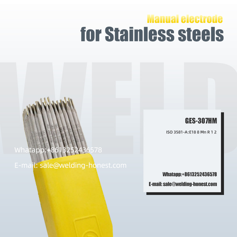 Paslanmaz çelikler Manuel elektrot ISO 3581-A:E18 8 Mn R 1 2 metal Birleştirme malzemeleri