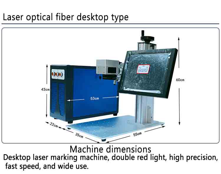 Машина для лазерного маркування волокна глибокого гравірування потужністю 100 Вт