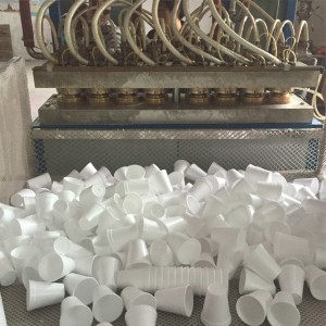 EPS Styrofoam Thermocol Plade Engangs Plast Skum Cup Bakke Fad Mad Container Making Machine