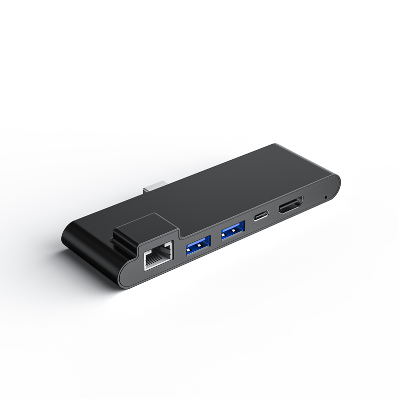 7in 1 USB3.0 Type-C3.0 to HDMI USB3.0 Type-C SD/TF Docking station for Surface Pro 7