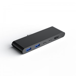 7 කින් 1 USB3.0 Type-C3.0 සිට HDMI Type-C SD/TF ඩොකින් ස්ටේෂන් සඳහා Surface Pro 7 සඳහා