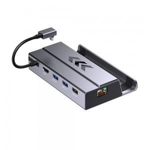 Đế cắm 7 trong 1 cho Bộ chuyển đổi USB-C đế đế M.2 trên sàn hơi nước với HDMI 4K @ 60Hz