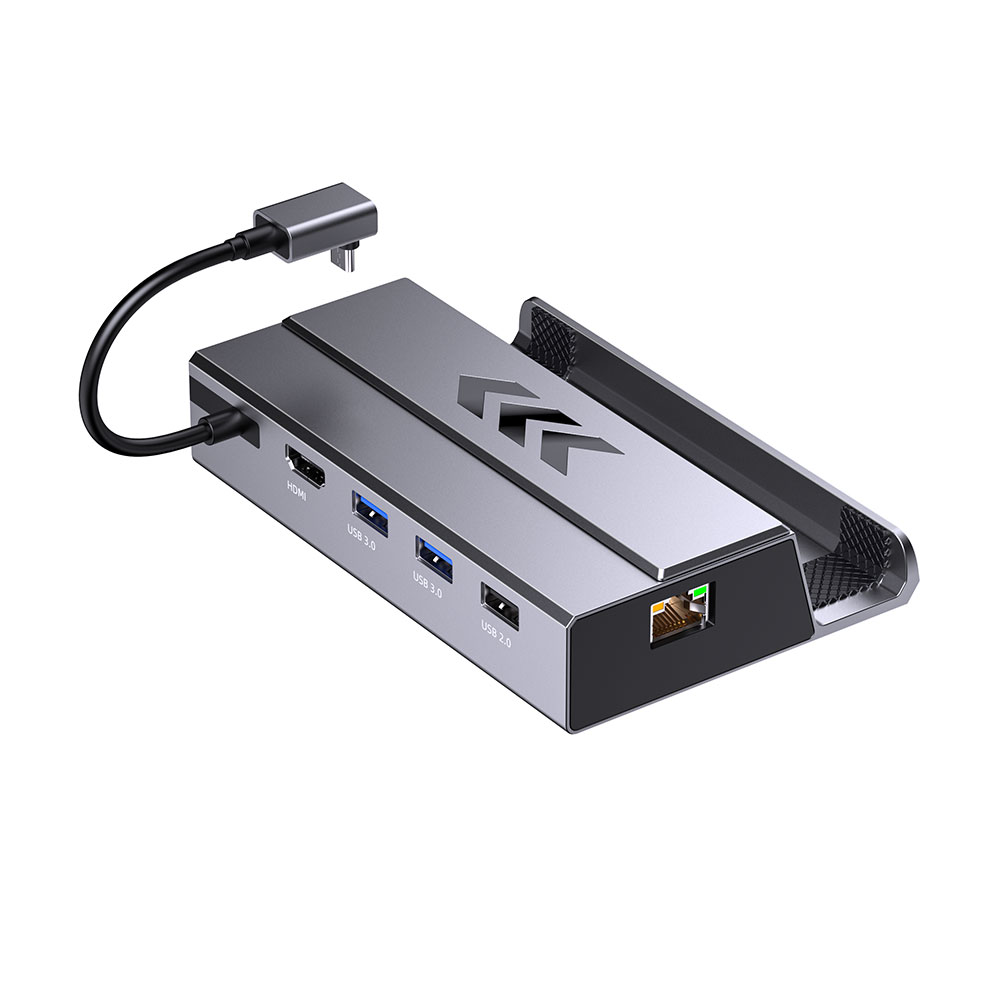Station d'accueil 7 en 1 pour Steam Deck Base de support M.2 Hub USB-C avec HDMI 4K à 60 Hz Image sélectionnée