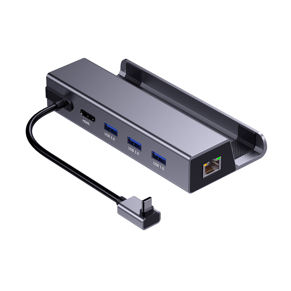 Σταθμός σύνδεσης 6 σε 1 για βάση βάσης Steam Deck Hub USB-C με επιλεγμένη εικόνα HDMI 4K@60Hz