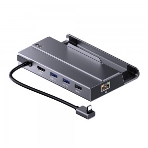 7-ში 1 დოკ სადგური Steam Deck M.2 საყრდენი USB-C ჰაბისთვის HDMI 4K@60Hz-ით