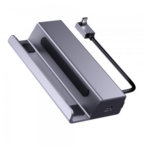 ສະຖານີຈອດ 6 ໃນ 1 ສໍາລັບ Steam Deck Stand Base USB-C Hub ທີ່ມີ HDMI 4K@60Hz