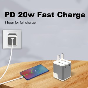 Adattatore di alimentazione portatile di carica rapida da 20 W per iPhone