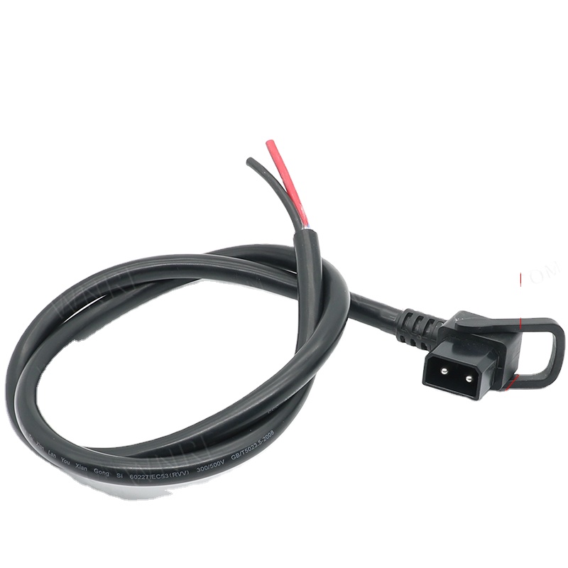 2+0 muški lakat s utikačem za strujni kabel Priključak za punjenje električnih bicikala Utičnica za punjenje baterija