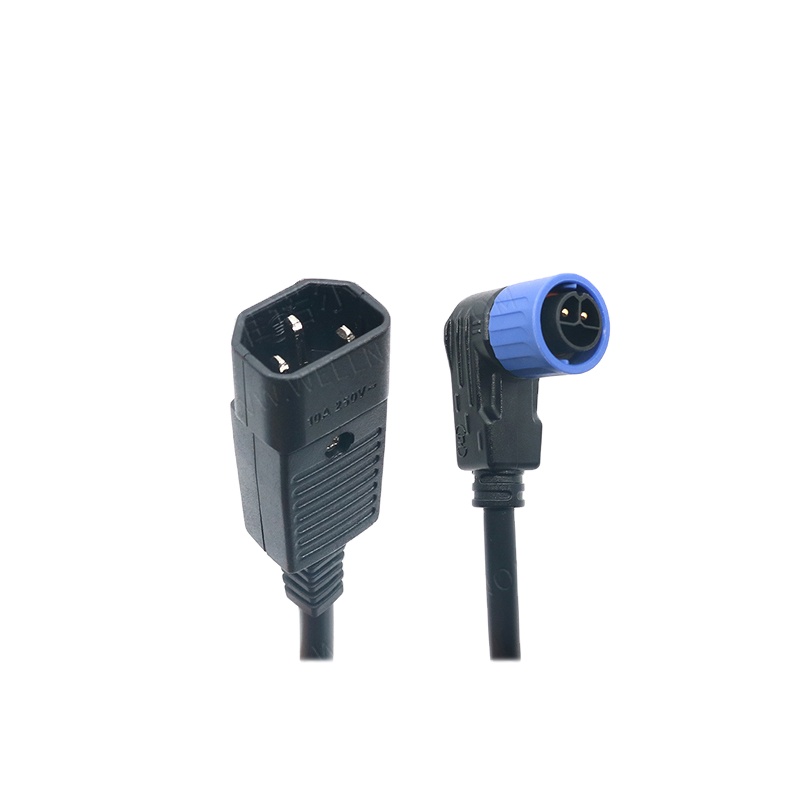 1 Set M20 2+0 සහ AC Male Plug Charging Port E-BIKE Battery Connector IP67 Scooter Socket Plug with C13 Socket