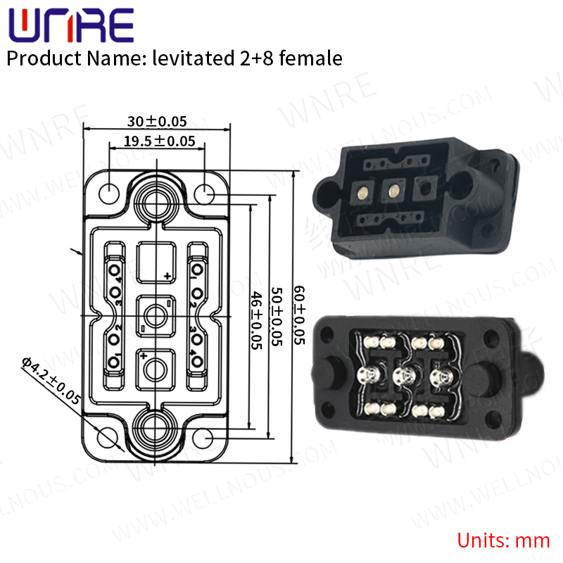 Levitated 2+8 Female E-BIKE Battery Connector IP67 Scooter Socket Electric Bike Batteries Charging Waterproof Plug with Wire