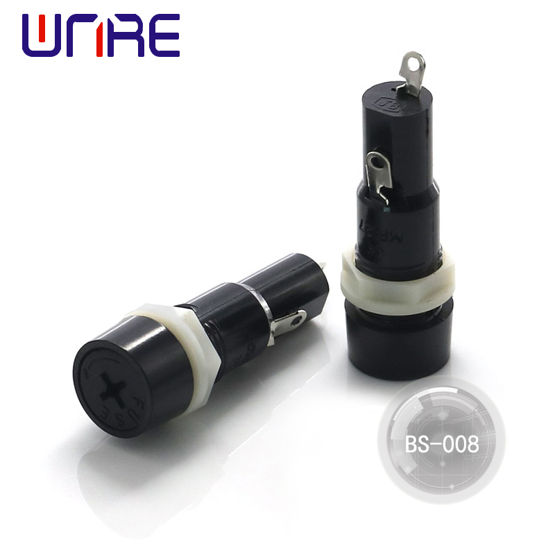 Buona qualità BS-008 Portafusibili per tubi 5*20mm Presa per tubo di assicurazione Cilindrica