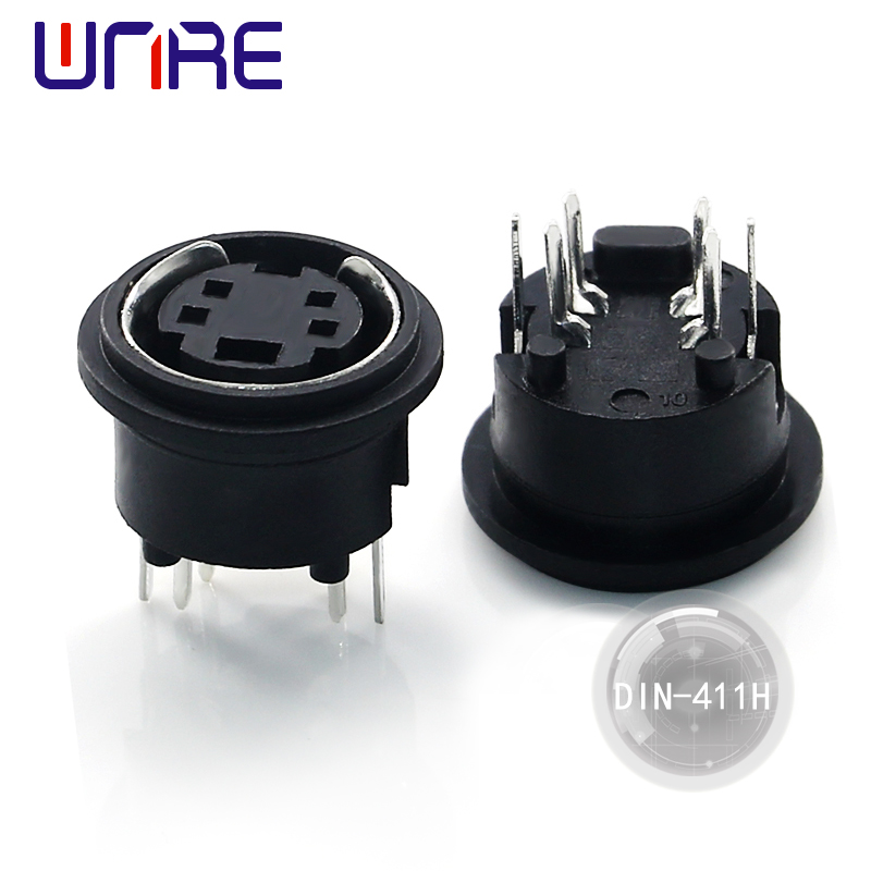 Good Quality DIN-411H S-Video Connectors Terminal  Adapter Sockets S Terminal Mini DIN Connector Electrical Connector
