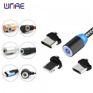 3 Plug 3 in 1 Caricabatterie per cavo dati USB Micro Type-C a ricarica rapida magnetica per telefono cellulare Android IOS