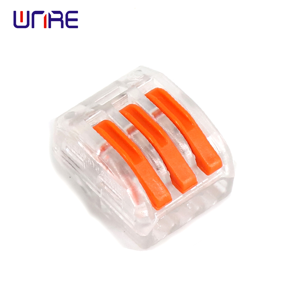 Foltedd Rated PCT-213T 400V Quick Splice Wire Connector Connector Trydanol Terfynell Cyflym ar y Cyd Bloc Terfynell Connector