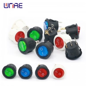Hot-selling 3 Way Toggle Switch - ON/OFF Round Rocker Switch LED illuminated Mini Black White Red Blue 10A 250V / 6A 125V 3 Pin Boat Circular Switch 20MM – Weinuoer