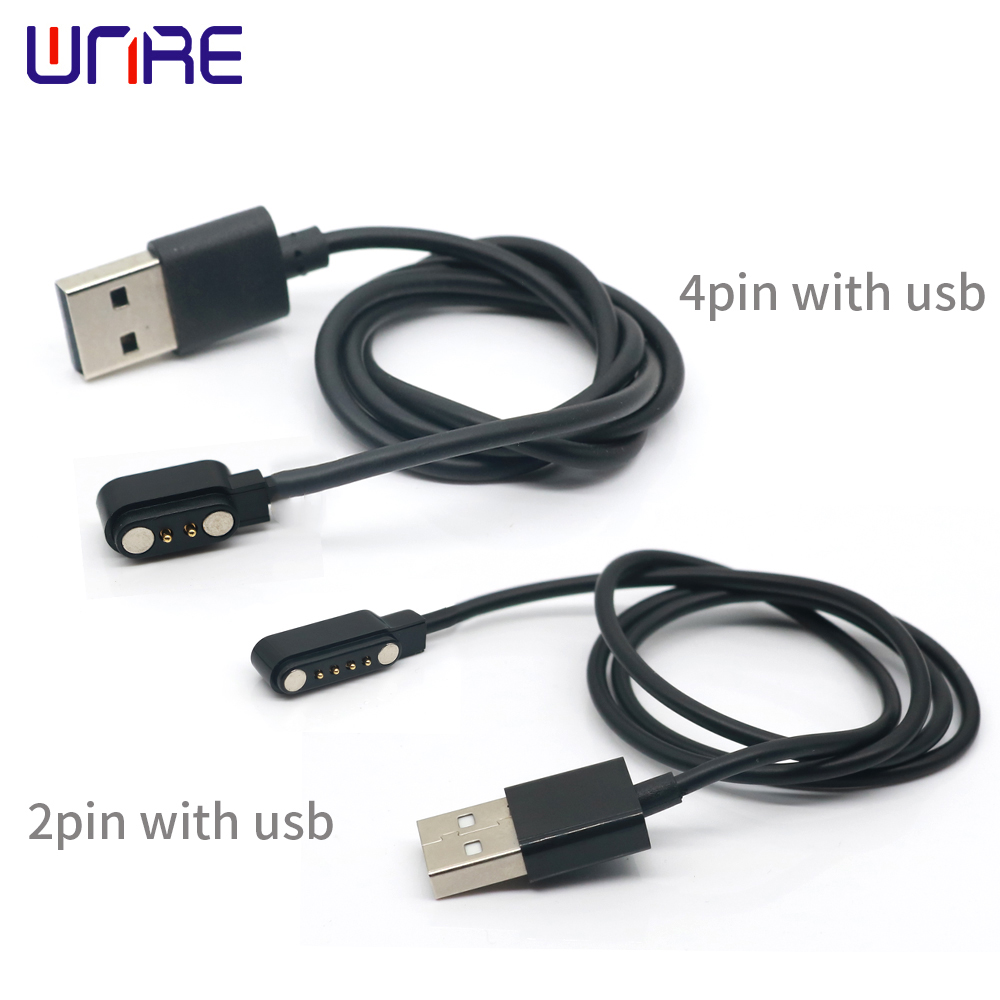 Magnetic Usb Charging Cable Power Cable PogoPin Connector 2/4pin Pitch 2.5mm Spring Loaded