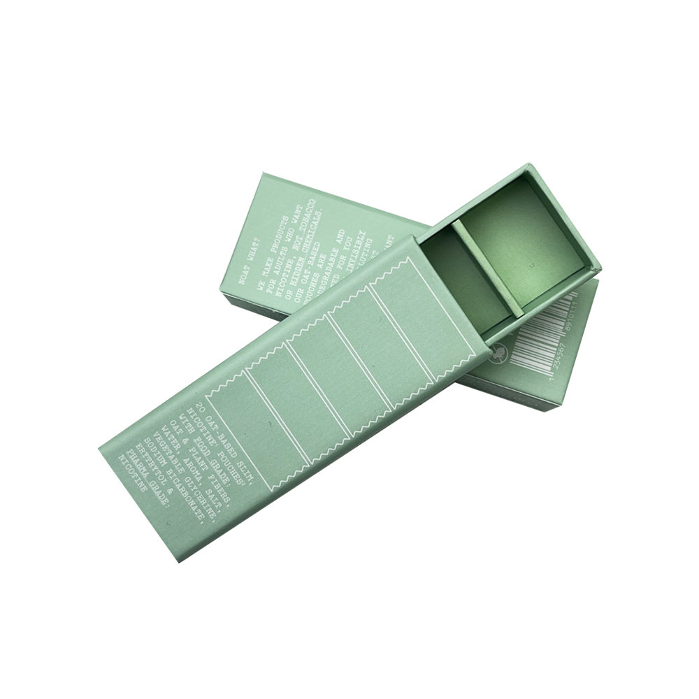 Individualizuotos tuščios žalios knygos skaidrios cigarečių dėžutės