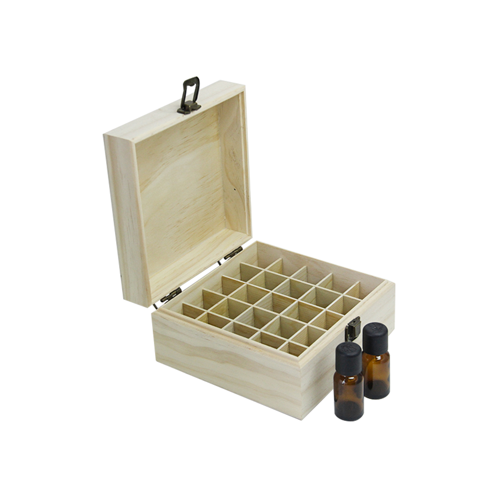 Caixa d'emmagatzematge de fusta d'oli essencial de bambú de fusta