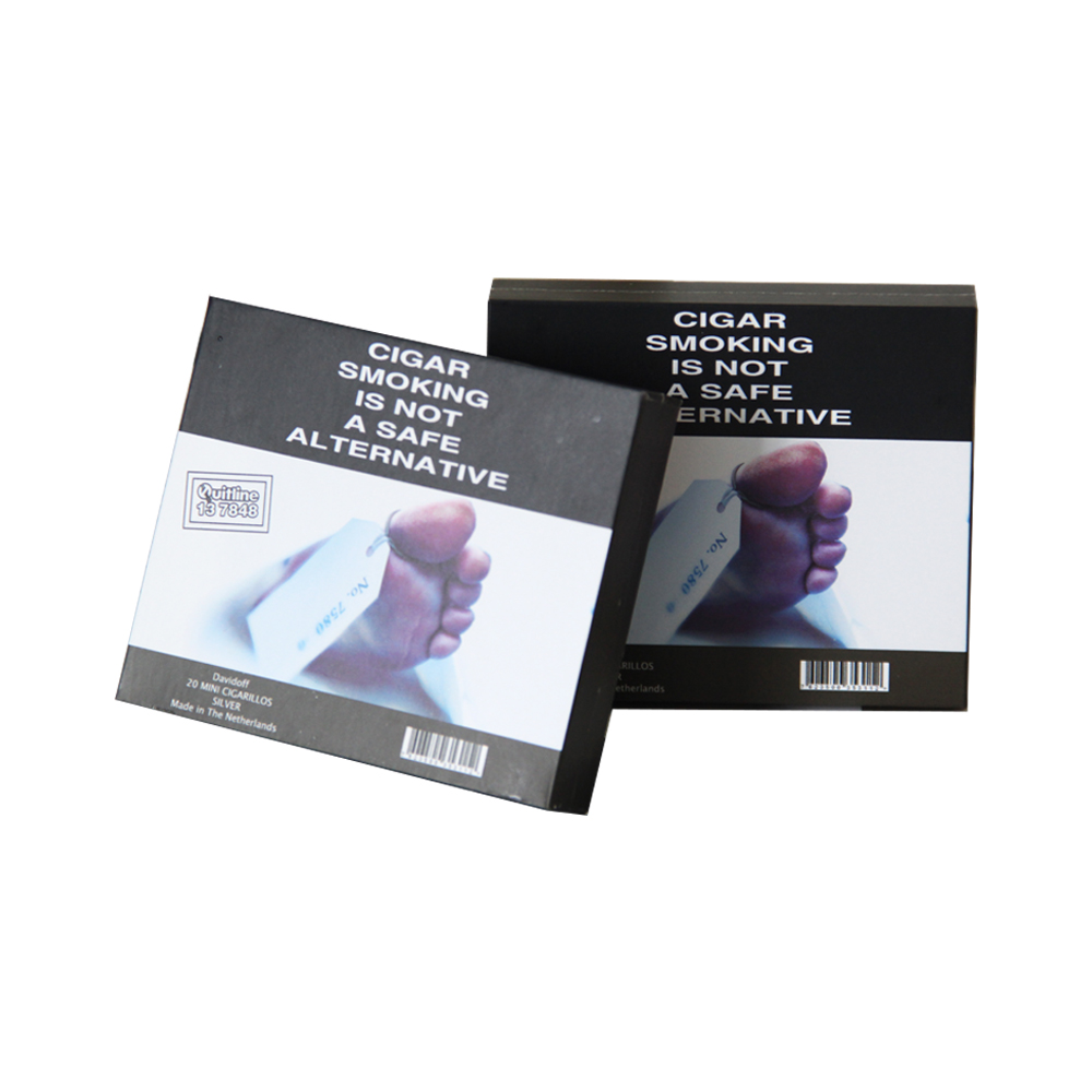 Propra Karakterizaĵo Clamshelll Blanka Cigared Box Factory