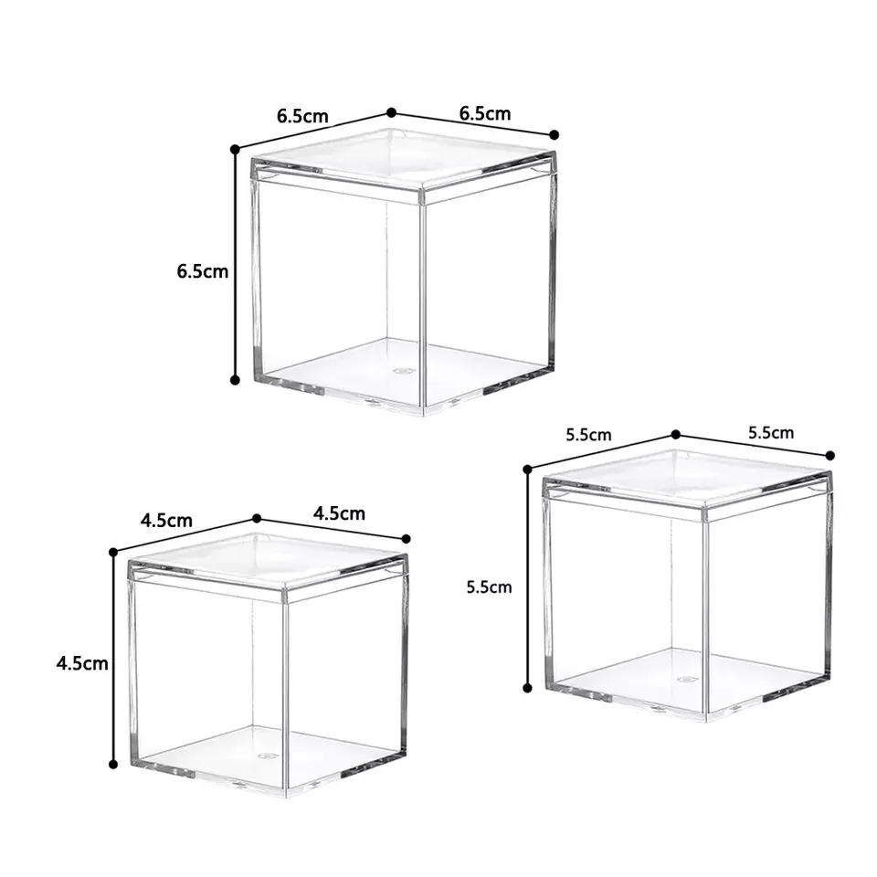 Candy Box Caixa Cub acrílic transparent amb tapa