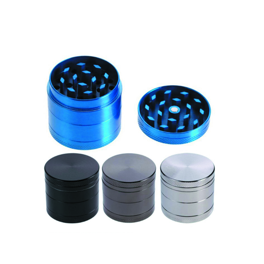 Cinko lydinio žolelių malūnėliai, skirti sausai žolei, nešiojami cinko lydinio metalo malūnėliai, juodi, 35×40,43×50,50×60 – 4 dalių