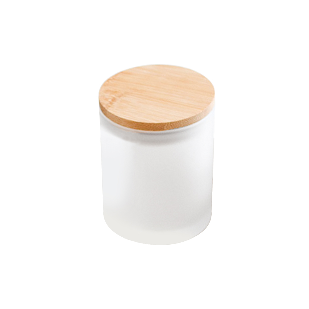 black bulk 8 oz empty glass candle jars with wooden lids wholesale