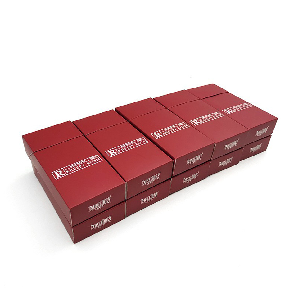Pielāgotas tukšas sarkanas papīra cigarešu paciņas, kastītes pirms sarullēšanas (10 gab.)