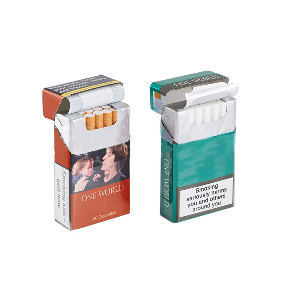 Individualizuota tuščia popierinė apverčiama kanapių cigarečių dėžė