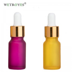 10ml Red Yellow Pump White Black Frosted Glass Dropper Bottle