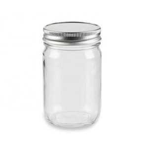 Food Grade 16oz 500ml Round Glass Mason Jar for Jam Honey Candy Cookie with Metal Lid