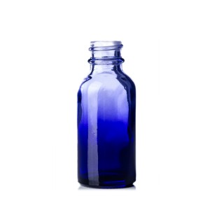 2OZ Gradient Blue Color Boston Round Dropper Bottle Bottle