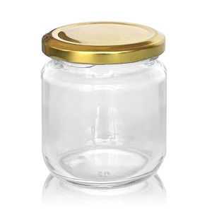 Factory Price 250ml Round Glass Food Jar for Coconut Oil