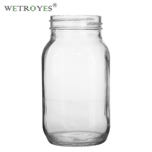 Wholesale Empty 25oz Round Regular Mouth Glass Mason Jar for Food Juice Liquor