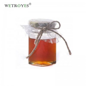 180ml Honey Bee Pot Glass Hexagonal Storage Jar With Lug Twist Screw Lid