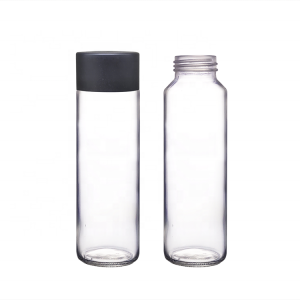 350 ML VOSS Water Bottle Glass Soda Bottle with Plastic Cap
