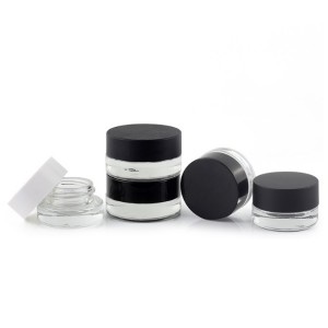 3 g 5 g 7gThick Base Cream Containers Glass Lip Balm Jars with Plastic Cap