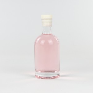 China Glass Bottle 200ml Clear Liquor Bottle with Cork or Screw cap