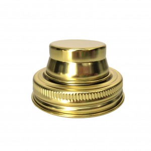 Golden Color Regular Mouth 70mm Stainless Steel Mason Jar Shaker Lid