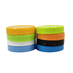 Colorful Wide Mouth 86MM Plastic Lid For Glass Mason Jar