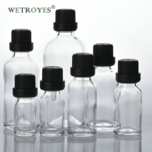Clear Glass Bottle Essential Oil with Tamper Evident Cap