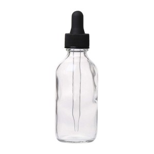 2oz Clear Glass Bottle with 20-400 Eye Dropper Stopper