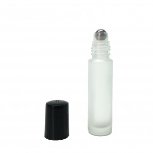 Hot selling cosmetic packaging frosted roll on glass bottle 10ml for perfume